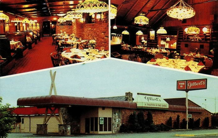 Gilberts Steak House - Old Postcard Photo (newer photo)
